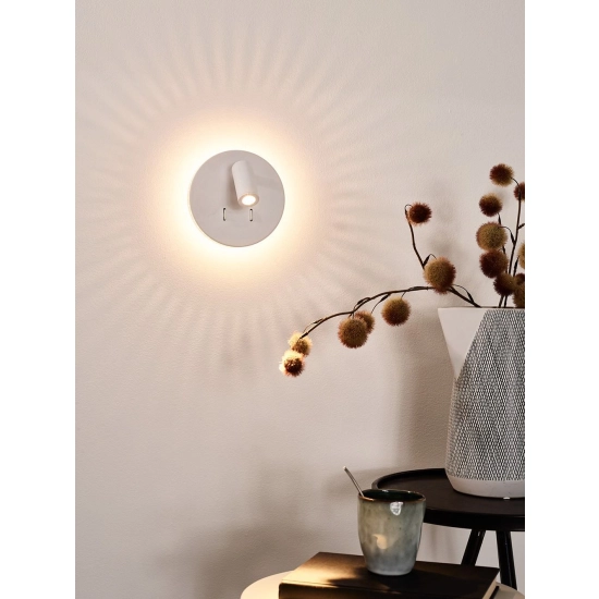 Kinkiet BENTJER Ø 14 cm LED 3000K biały 79201/09/31 Lucide - zdjęcie dodatkowe 2